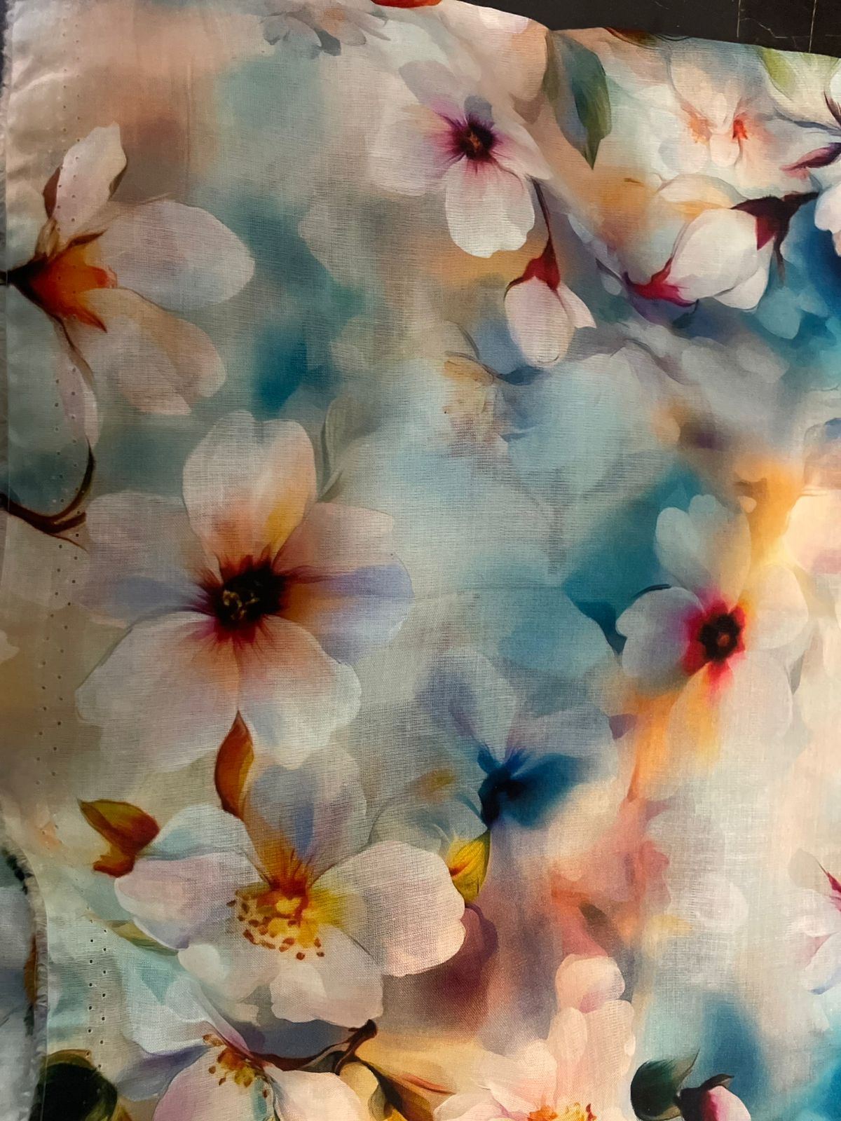 Floral pattern with multicolored flowers 