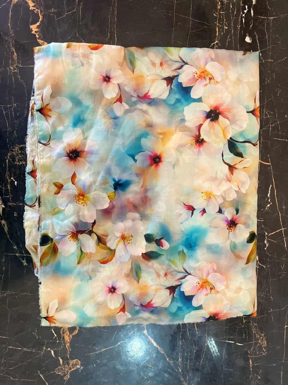 Floral fabric swatch